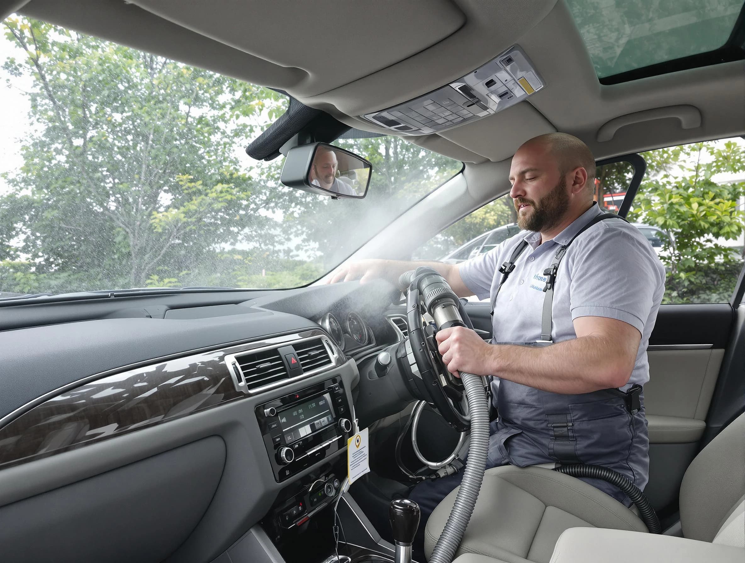 Penn Hills Air Duct Cleaning specialist performing professional car duct cleaning in Penn Hills