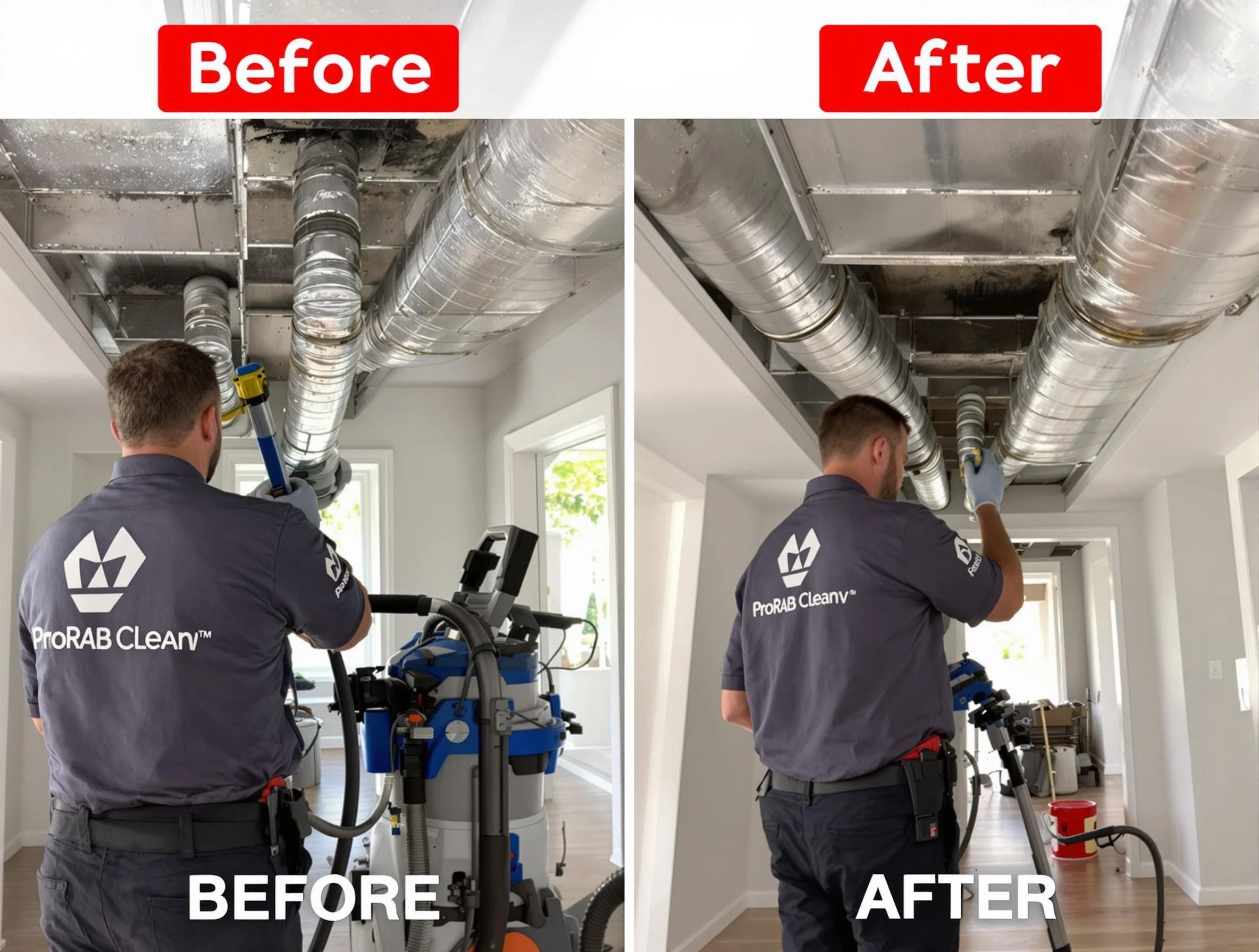Penn Hills Air Duct Cleaning expert performing thorough residential duct cleaning in a Penn Hills home